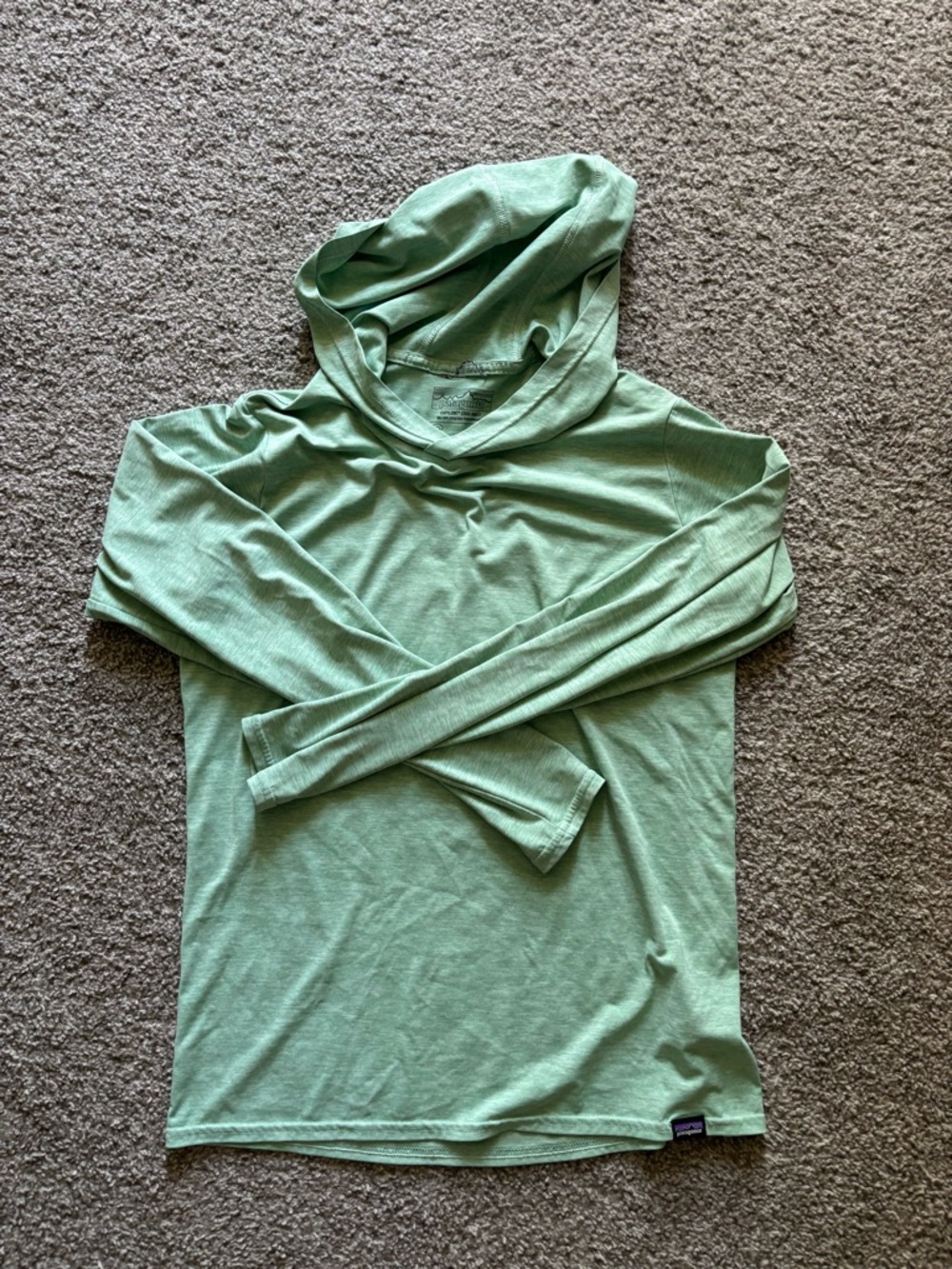 Patagonia Heathered Mint Green Sun Hoodie